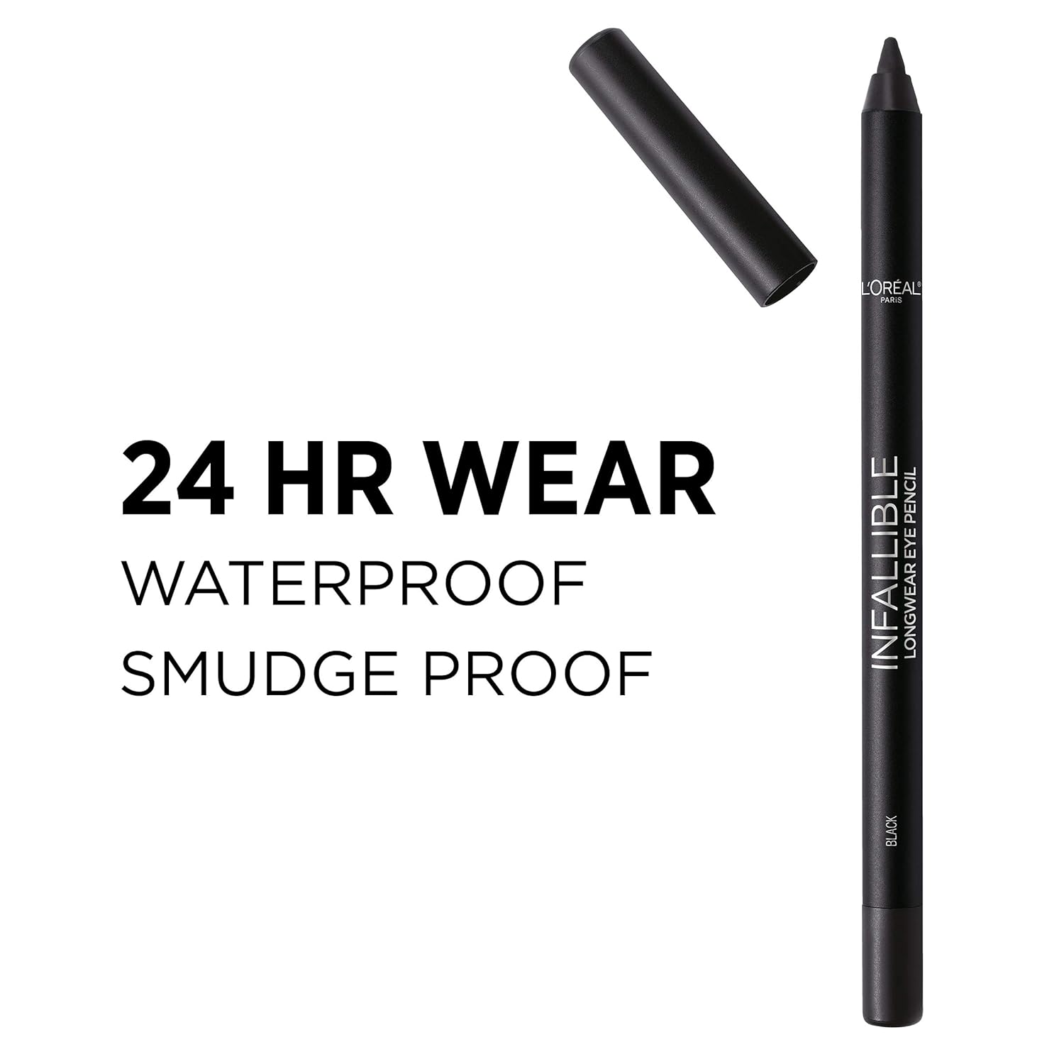 L'Oreal Paris Makeup Infallible Pro-Last Pencil Eyeliner, Waterproof and Smudge-Resistant, Glides on Easily to Create any Look, Grey, 0.042 oz. : Beauty & Personal Care