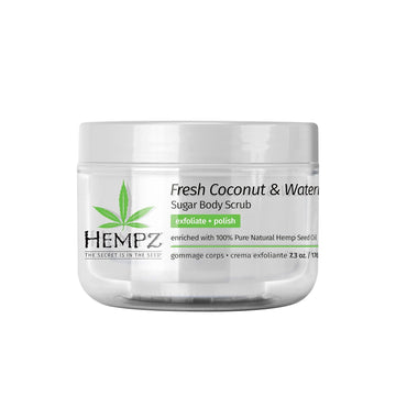 Hempz Herbal Sugar Body Scrub, Pearl White, Fresh Coconut/Watermelon, 7.3 Fluid Ounce