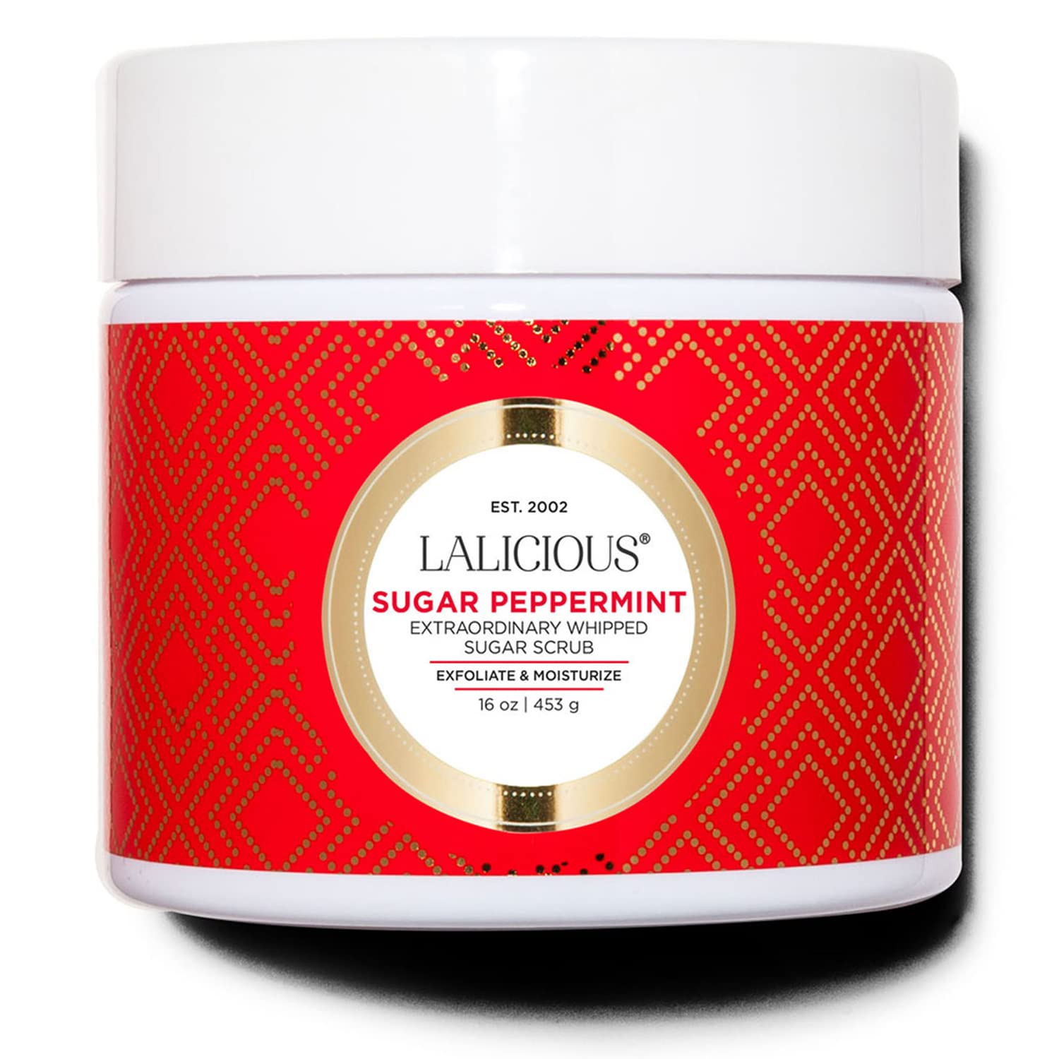 Lalicious Sugar Peppermint Extraordinary Whipped Sugar Scrub - Cane Sugar Body & Foot Scrub, Exfoliating & Moisturizing Skin Care With Coconut Oil & Honey, No Parabens (16Oz)