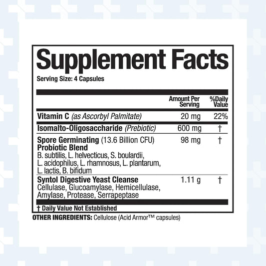 Arthur Andrew Medical, Syntol, 3-In-1 Formula With Probiotics, Prebiotic Fiber & Yeast Cleansing Multi-Enzymes, 360