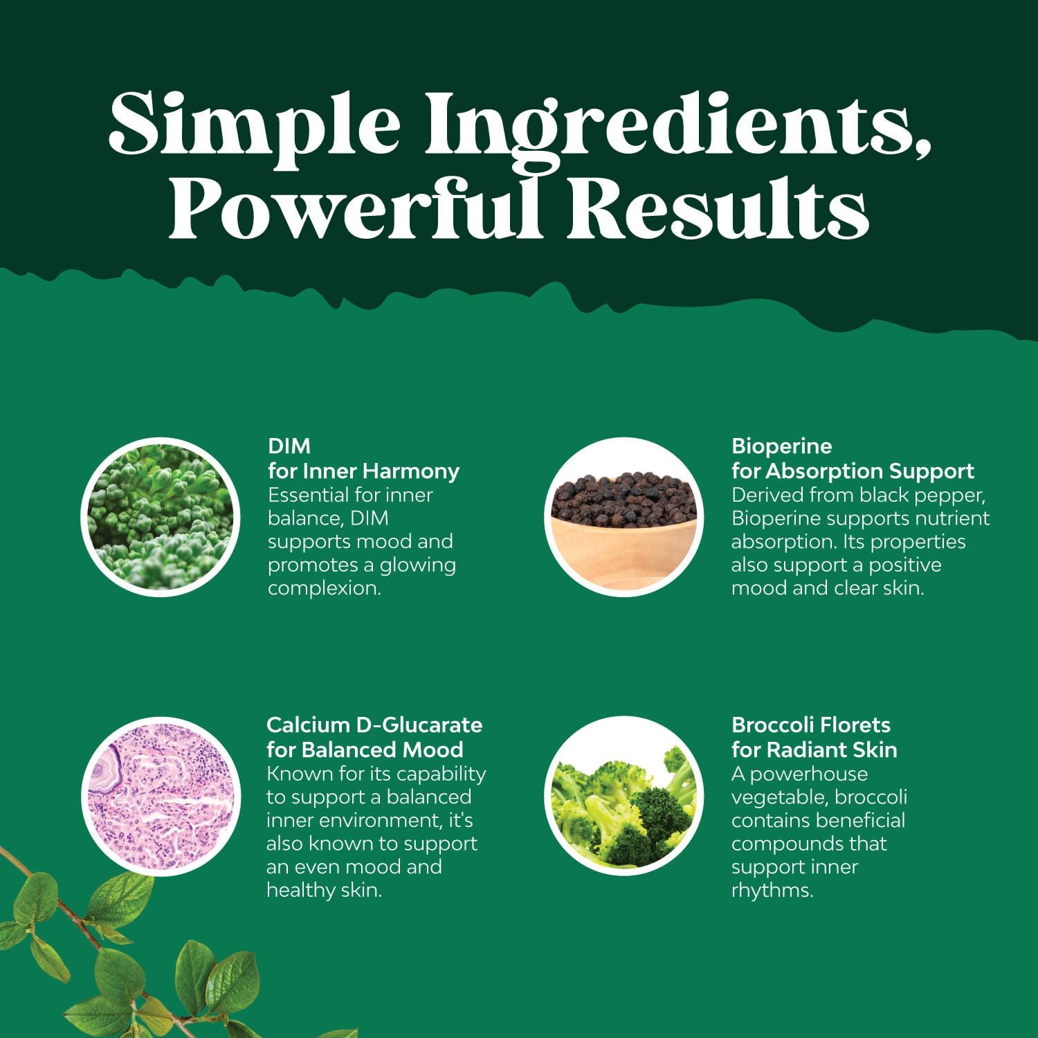 Extra Strength Diindolylmethane DIM Supplement - DIM Complex Men and Womens Hormone Balance Supplement with DIM SGS and Calcium D-Glucarate - Herbal DIM Supplement for Men and Women 30 Servings : Health & Household