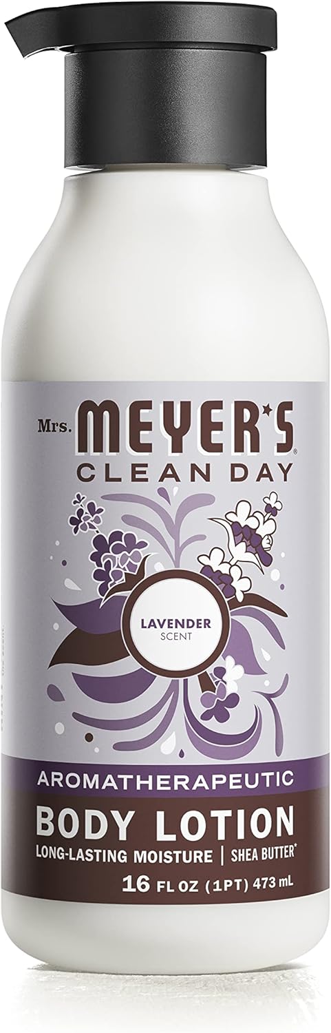 Mrs. Meyer'S Clean Day Body Lotion, Long-Lasting, Non-Greasy Moisturizer, Cruelty Free Formula, Lavender Scent, 15.5 Oz