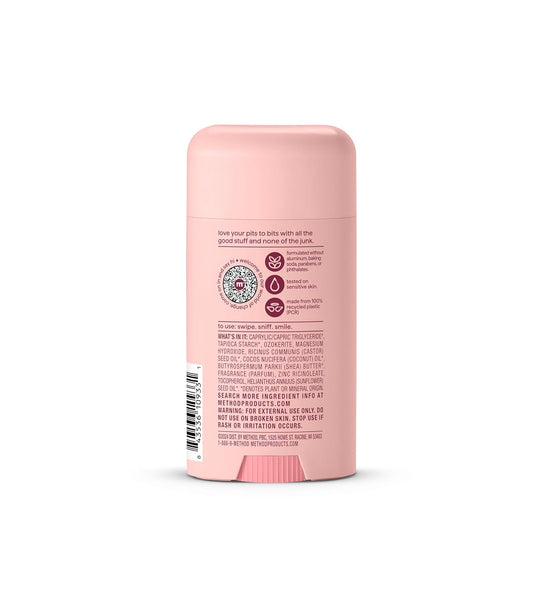 Method Deodorant, Pure Peace, Rose Water, Peonies + Pink Sea Salt Notes, 24 Hour Odor Protection, 2.65 Oz