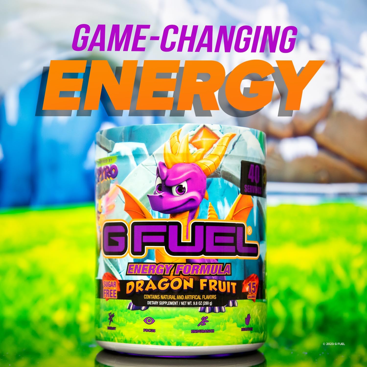 G Fuel Spyro The Dragon Energy Powder, Sugar Free, Clean Caffeine Focu