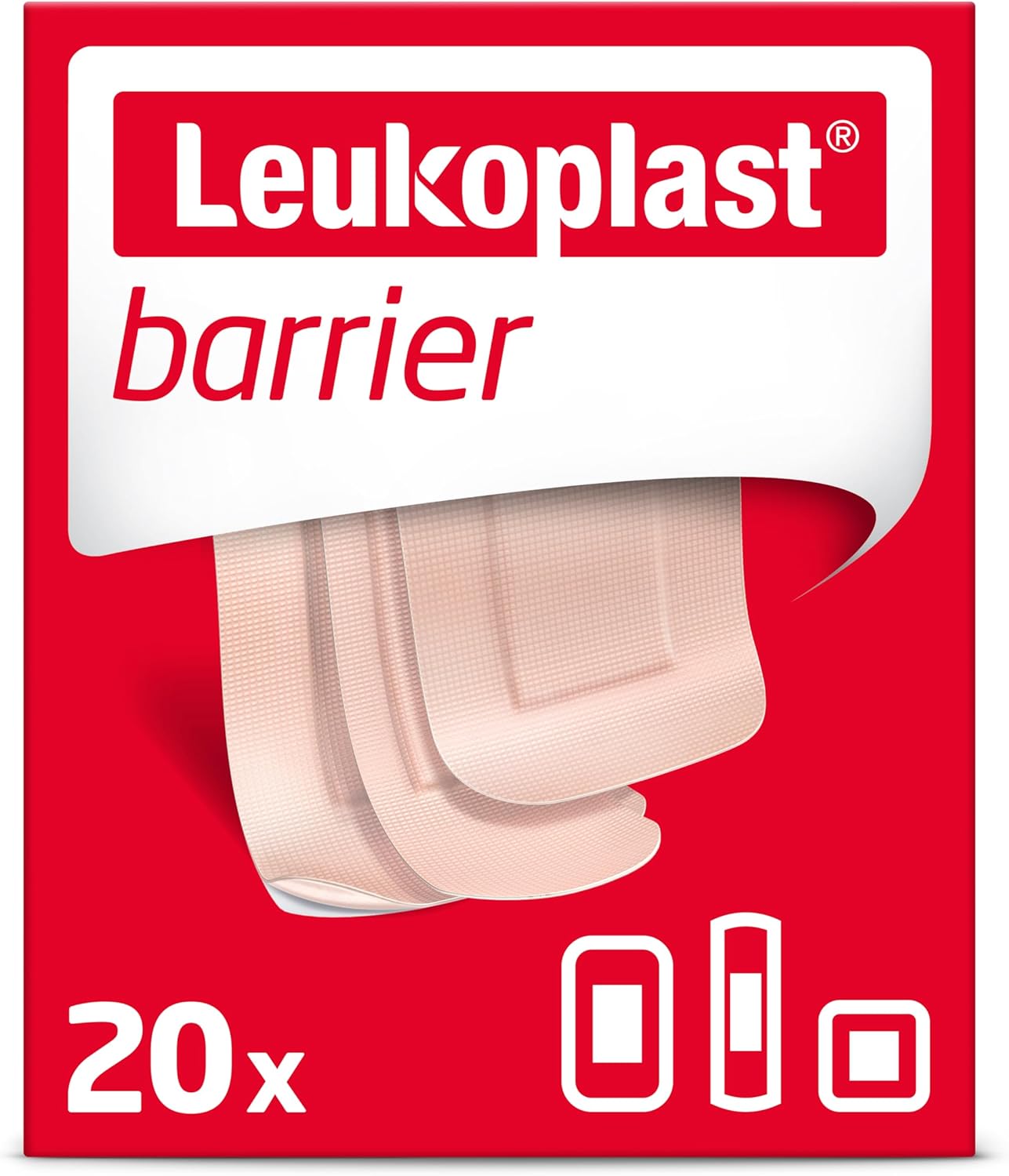 Leukoplast Barrier Wound Dressing - Waterproof Breathable First Aid Plasters For Cuts & Blisters On Fingers, Toes, Heels - 30 Pcs (X3 Pack)