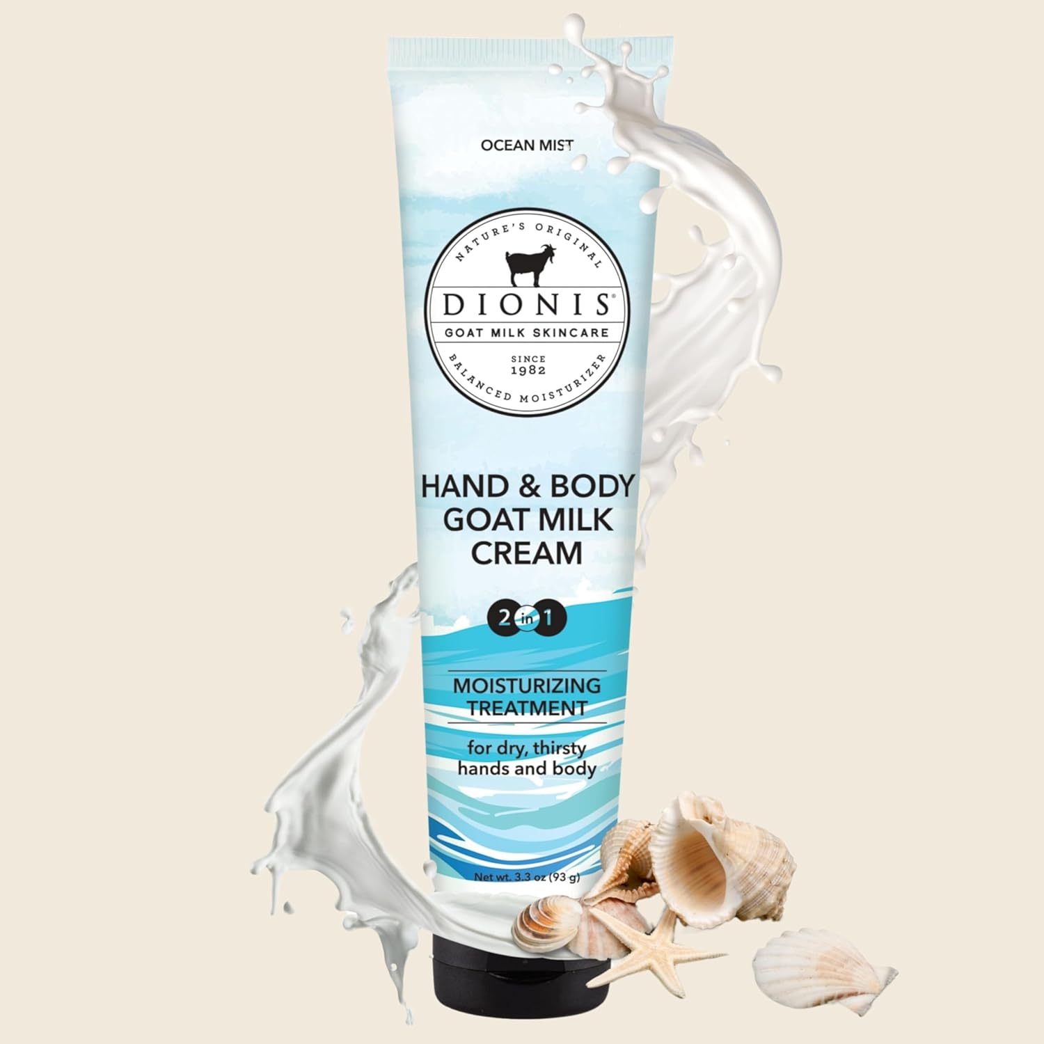 Dionis Goat Milk Skincare Scented Hand & Body Cream - Travel Size Lotion For Hydrating & Moisturizing Dry And Sensitive Skin, Cruelty Free, Paraben Free Made In The Usa, Ocean Mist, 3.3 Oz : Beauty & Personal Care