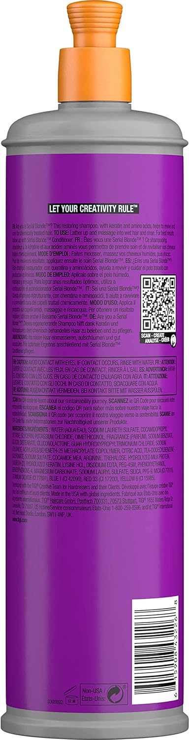 Bed Head By Tigi - Serial Blonde Shampoo - For Blonde Hair - 600Ml