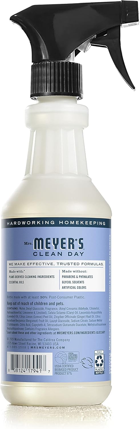 Mrs. Meyer'S Clean Day All-Purpose Cleaner Spray, Bluebell, 16 Fl. Oz