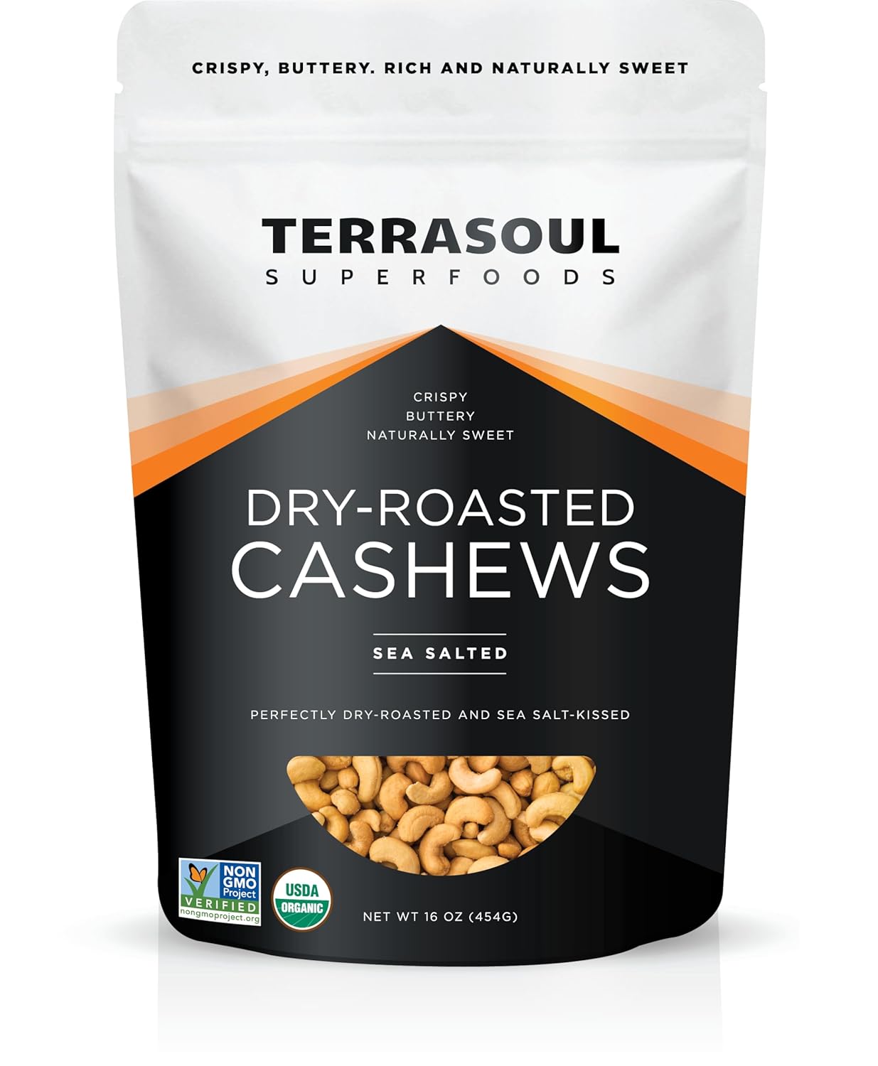 Terrasoul Superfoods Dry-Roasted Cashews