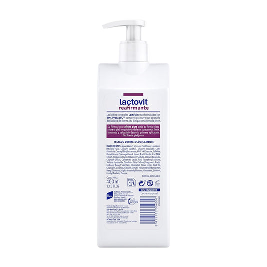 Lactovit Firming Body Milk With Protein Calcium And Pure Caffeine, For Normal Skin - 400 Ml