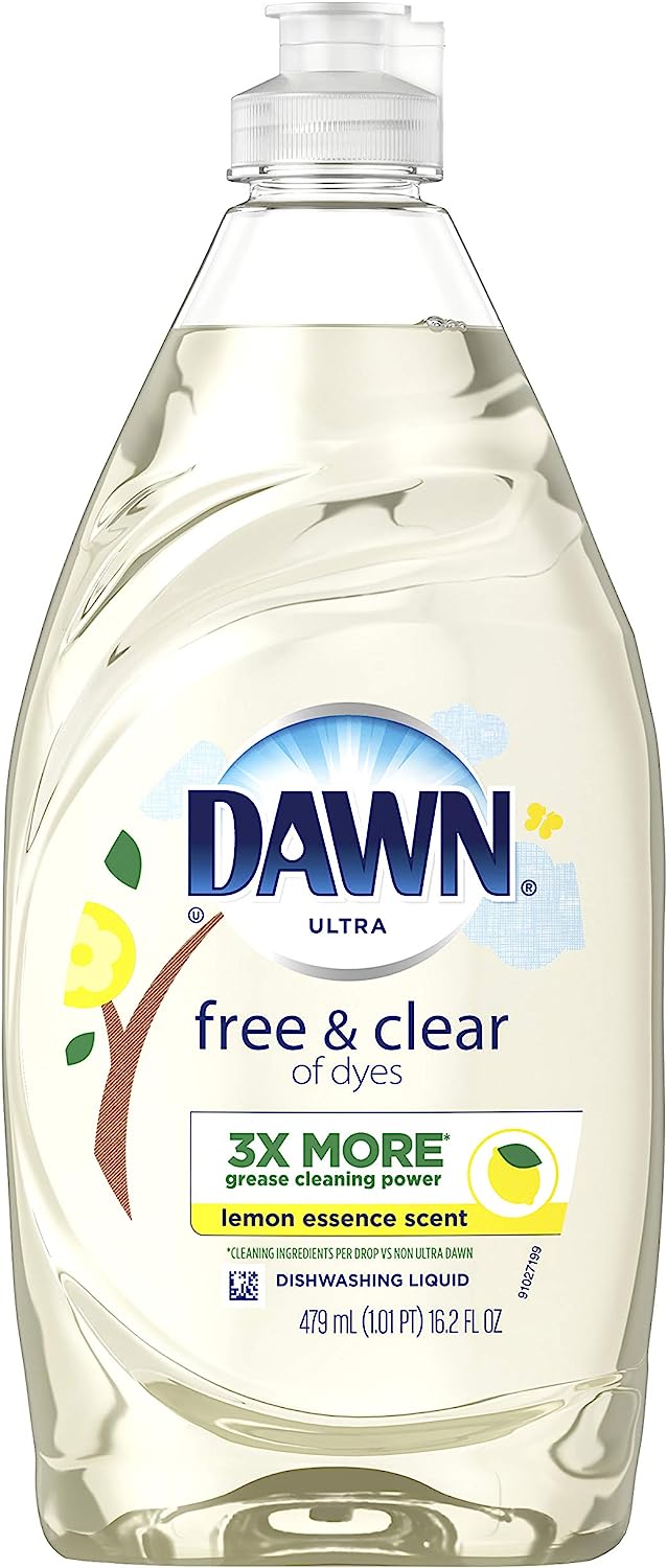 Dawn Ultra Pure Essentials Dishwashing Liquid, Lemon Essence, 16.2 Fl Oz