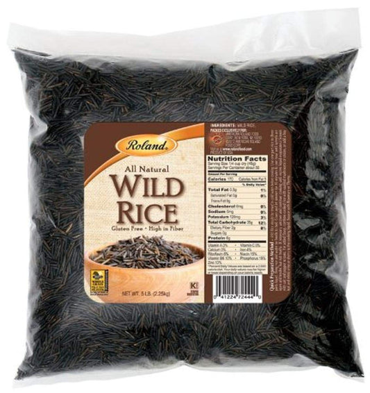 Roland Wild Rice, 5-Pound Bag : Wild Rice Produce : Grocery & Gourmet Food