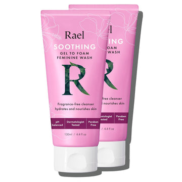 Rael Feminine Wash, Soothing Gel To Foam Wash - Ph Balance Feminine Wash For Women, Intimate Wash Women, Clean Ingredients, All Skin Types, Vegan, Cruelty Free (4.4 Fl Oz, Pack Of 2)