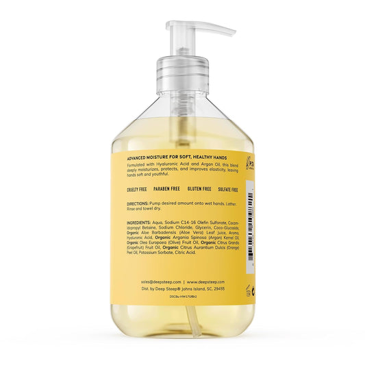 Deep Steep Liquid Hand Wash, Magnolia Breeze, 17.6 Oz – Moisturizing Cleanser With Olive Oil, Aloe Vera, Glycerin & Hyaluronic Acid – Vegan, Clean Beauty, Soft & Nourished Hands
