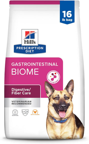 Hill'S Prescription Diet Gastrointestinal Biome Digestive/Fiber Care With Chicken Dry Dog Food, Veterinary Diet, 16 Lb Bag