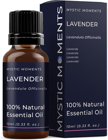 Mystic Moments | Lavender Essential Oil 10ml - Natural oil for Diffusers, Aromatherapy & Massage Blends Vegan GMO Free