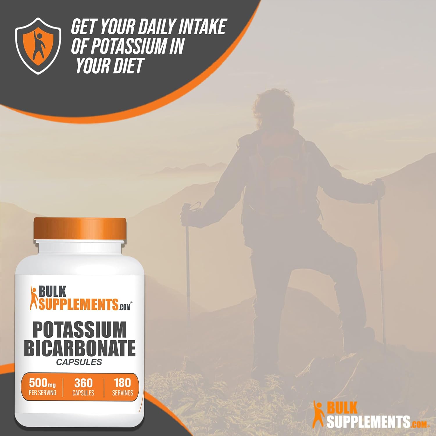 BulkSupplements.com Potassium Bicarbonate Capsules - Potassium Supplem