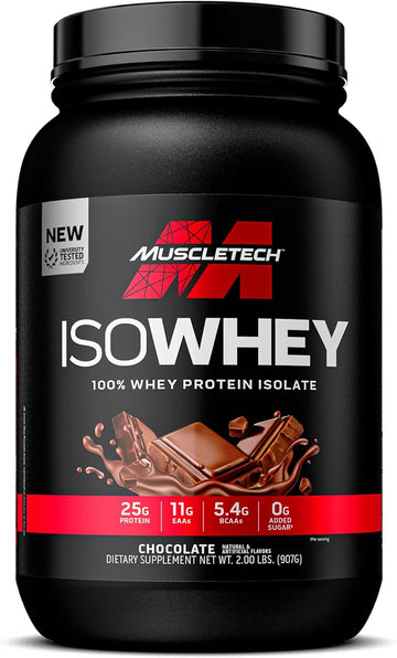 Muscletech | Isowhey | Whey Protein Isolate Powder| Muscle Builder For Men & Women | Post Workout Recovery Supplement | Chocolate | 2 Lbs | 29 Servings