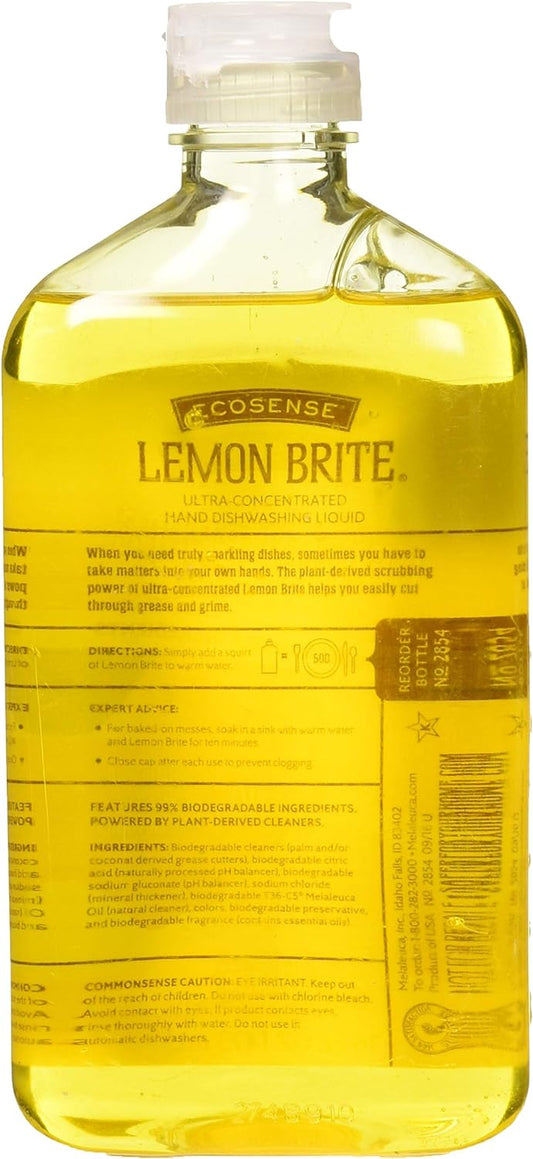 Melaleuca EcoSense Lemon Brite Dishwashing Liquid 16oz - Lemon Scented : Health & Household