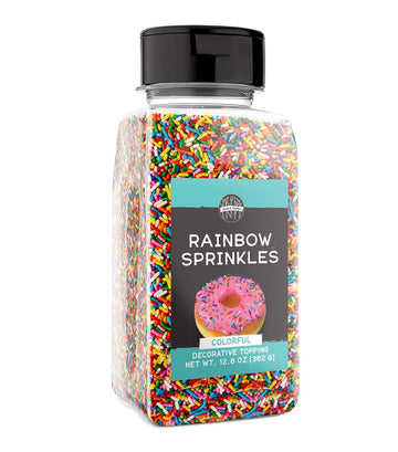 Birch & Meadow Rainbow Sprinkles, 12.8 Oz, Fun & Decorative Topping, Crunchy Texture
