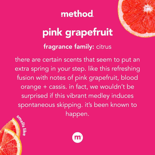 Method All-Purpose Cleaner Concentrates Starter Kit, Pink Grapefruit, 1 Reusable 14 Fl Oz Bottle And 2 Recyclable 1 Fl Oz Refills