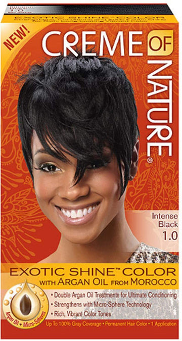 Creme Of Nature Exotic Shine Color, Intense Black, 1.0 Fluid Ounce