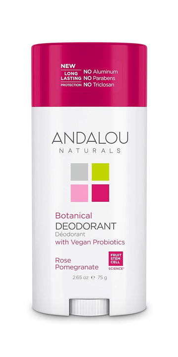 Andalou Naturals Rose Pomegranate Botanical Deodorant, 2.65 Ounce