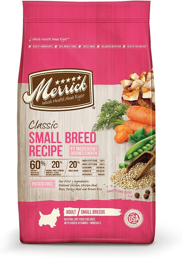 Merrick Healthy Grains Premium Dry Dog Food For Small Dogs, Wholesome And Natural Kibble, Small Breed Recipe - 4.0 Lb. Bag