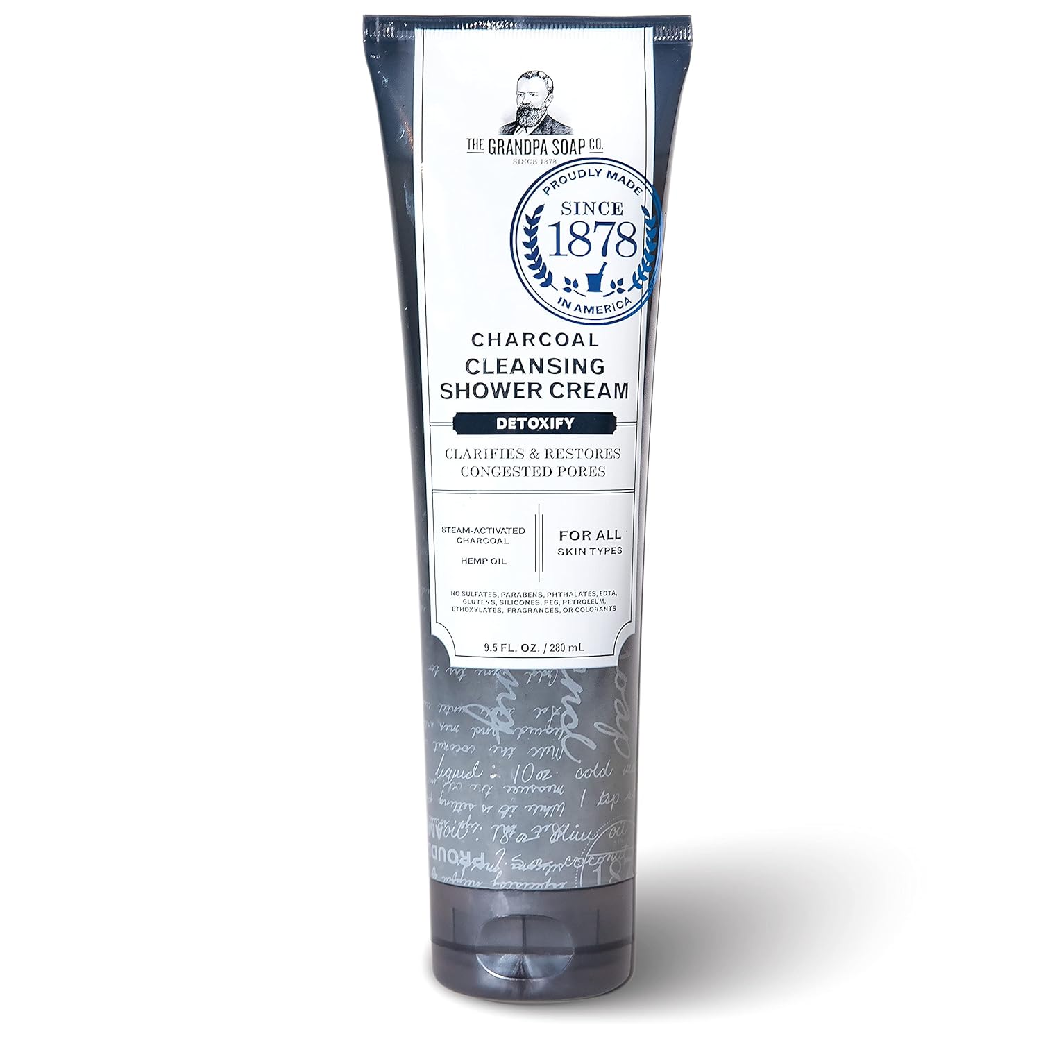 Grandpas Shower Crem Chrcoal Clens 9.5 Oz