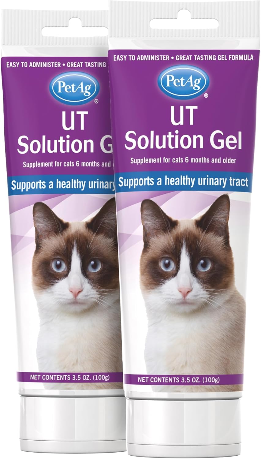 Pet-Ag Ut Solution Gel Supplement For Cats - 3.5 Oz, Pack Of 2 - Supports A Healthy Urinary Tract For Cats 6 Months And Older