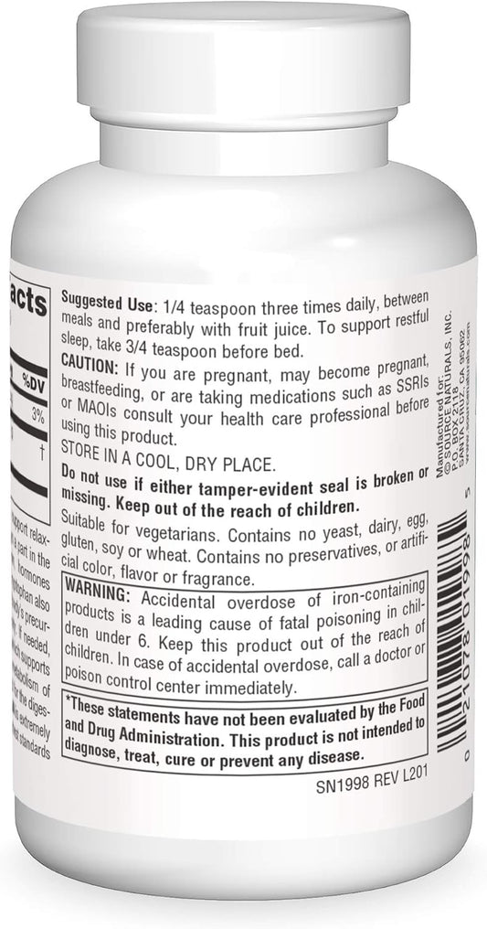 Source Naturals L-Tryptophan, For Mood, Relaxation, And Sleep* - 50 Grams Powder