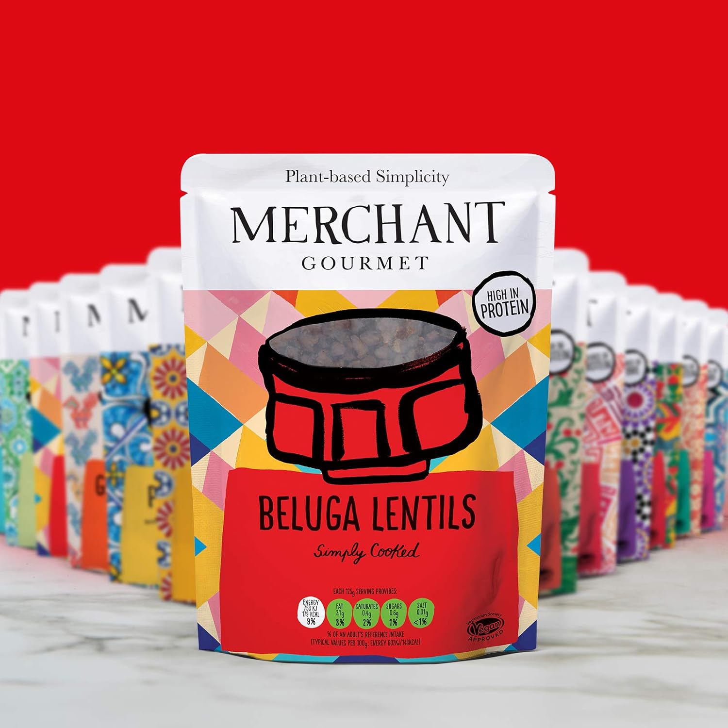 Merchant Gourmet Simply Cooked Beluga Lentils - High in Protein, Low Fat, Source of Fibre & Vegan - Pack of 6 x 250g Ready-to-eat Pouches : Amazon.co.uk: Grocery