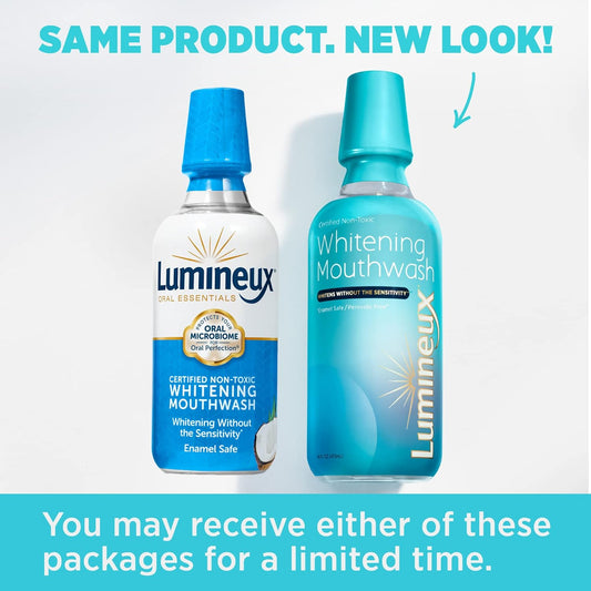 Lumineux Teeth Whitening Mouthwash 16 Oz. - Peroxide Free - Enamel Safe - Whitening Without The Sensitivity - Certified Non-Toxic - NO Alcohol, Fluoride & SLS Free