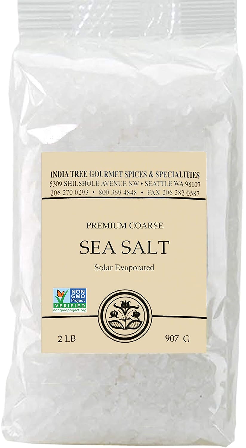 India Tree Brazilian Coarse Sea Salt, 2 Lb 2 Pound (Pack Of 3)