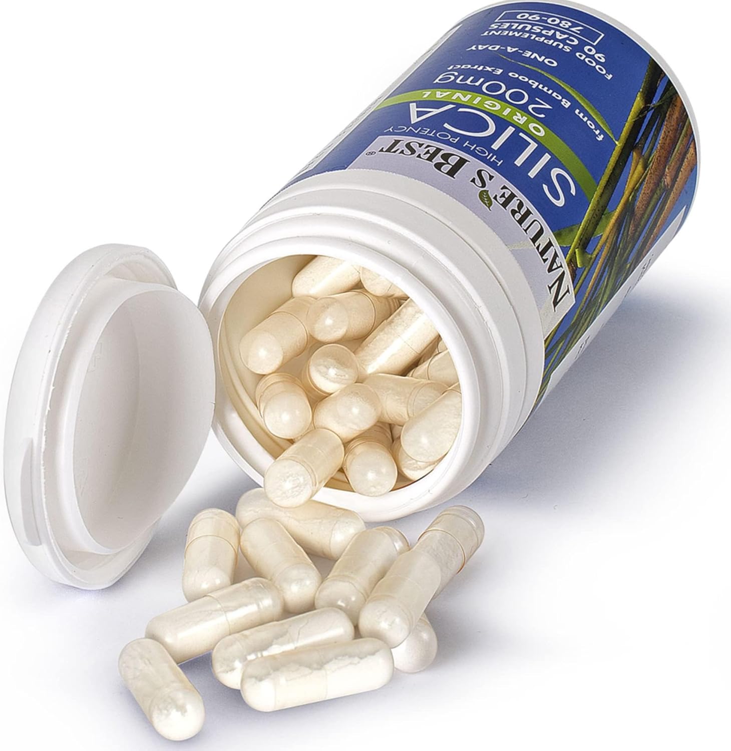 Silica 200mg | High Strength Naturally Sourced Silica Supplement | for Skin Health and Mobility | 90 One-A-Day, Vegan Capsules | from Bamboo Extract | UK Made : Amazon.co.uk: Health & Personal Care