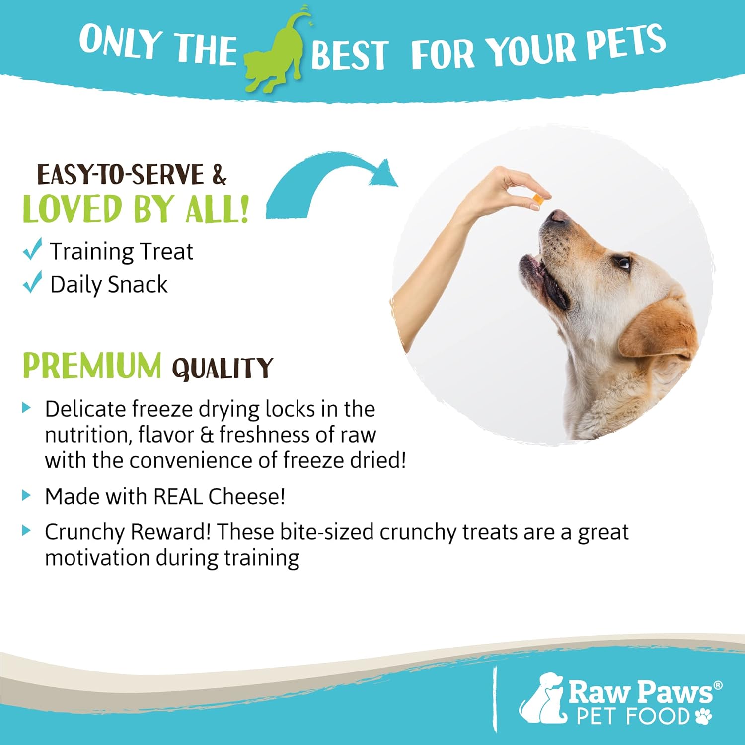 Raw Paws Freeze Dried Cheddar Cheese Treats for Dogs, 3-oz - Crunchy Dog Cheese Puffs Made in USA, Natural Dried Cheese for Dogs - 100% Real Wisconsin Cheddar Cheese Bites for Dogs - Dog Cheese Treats : Pet Supplies