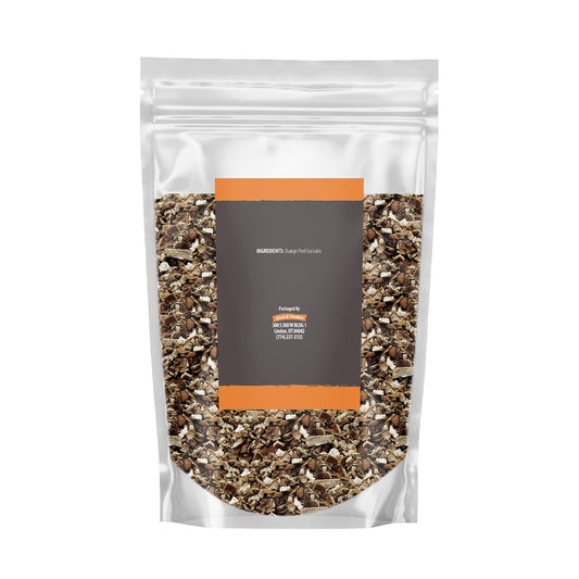 Birch & Meadow 4 Oz Orange Peel Granules, Dried Peels, Citrus Flavor