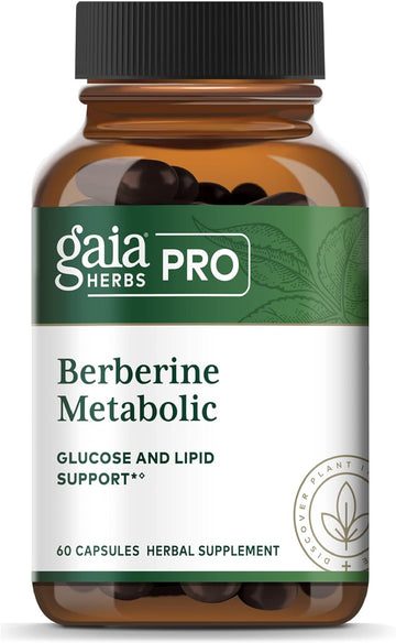 Gaia Herbs Pro Berberine Metabolic - Herbal Supplement For Immune Support & Energy Levels - With Indian Barberry Bark - 60 Capsules (60 Servings)