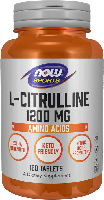 NOW Sports Nutrition, L-Citrulline, Extra Strength 1,200 mg, Amino Acid, 120 Tablets