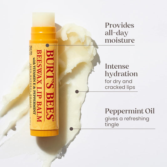 Burt'S Bees Lip Balm Multipack, Chapstick Lip Balms With Beeswax And Vitamin E, Duo Value Pack, 2X4.25G