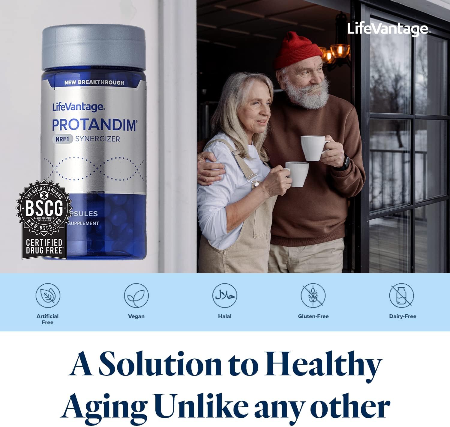 Lifevantage - Protandim Nrf1 Synergizer - Mitochondrial Supplement, Activates Nrf1 Pathway For Cellular Health And Energy - 60 Capsules : Health & Household