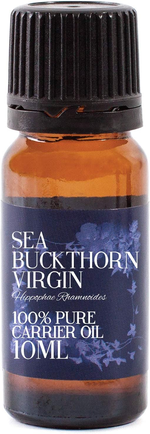 Mystic Moments | Sea Buckthorn Virgin Carrier Oil 10ml - Pure & Natural Oil Perfect for Hair, Face, Nails, Aromatherapy, Massage and Oil Dilution Vegan GMO Free