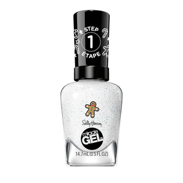 Sally Hansen Miracle Gel™, Holiday Whisk You A Merry Xmas, Long Lasting, Gel-Like Formula, No Uv Lamp Needed, White Glitter Nail Polish