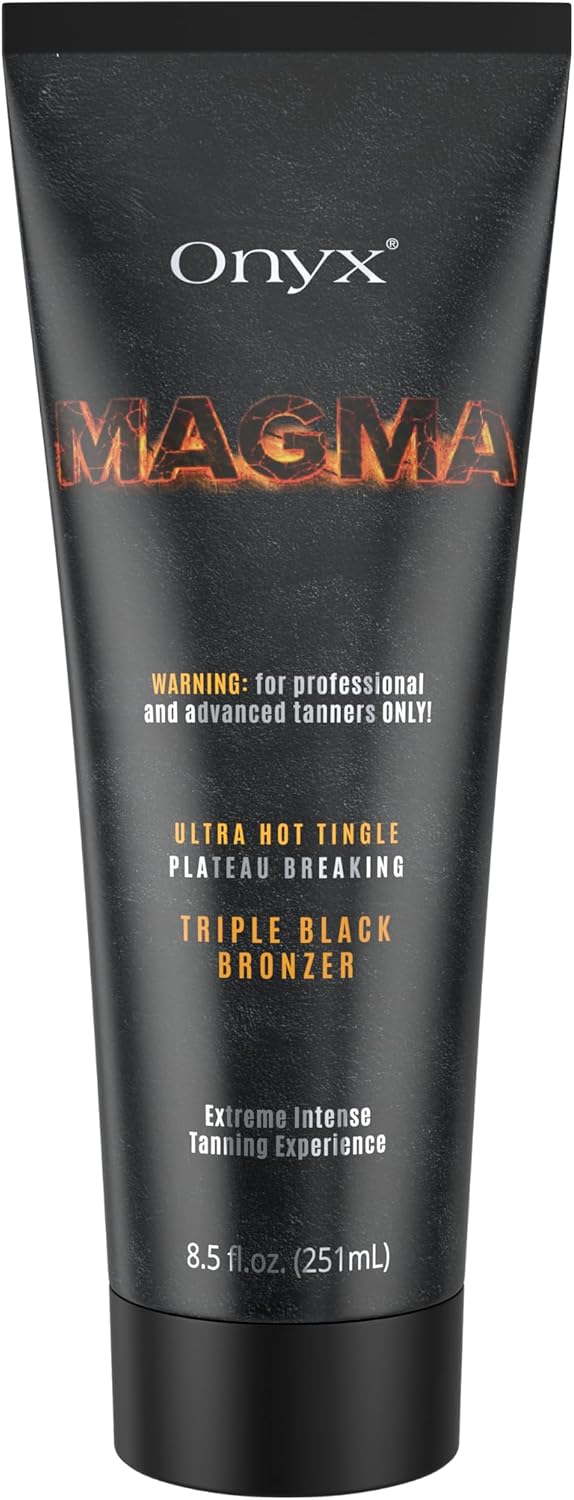 Onyx Magma Tingle Sunbed Cream | Advanced Bronzer For Ultra Dark Tan | Indoor & Outdoor Tanning Lotion With Intense Warming Effect | Hydrating Accelerator For Smooth, Lasting, And Even Results