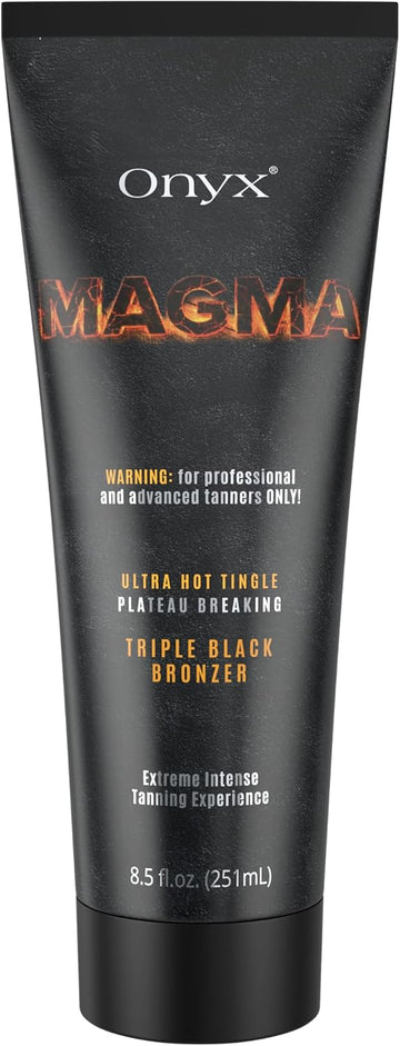 Onyx Magma Tingle Sunbed Cream | Advanced Bronzer For Ultra Dark Tan | Indoor & Outdoor Tanning Lotion With Intense Warming Effect | Hydrating Accelerator For Smooth, Lasting, And Even Results