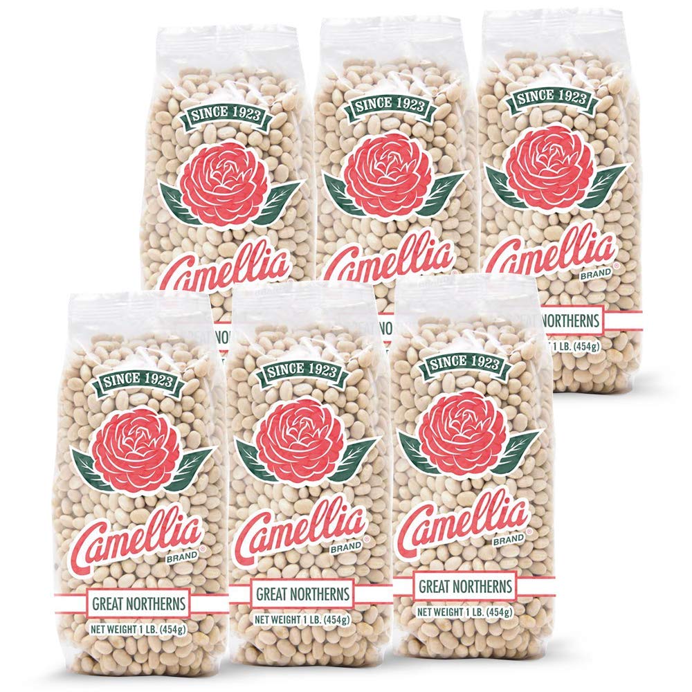 Camellia Brand Dried Great Northern Beans, 1 Pound (Pack of 6)