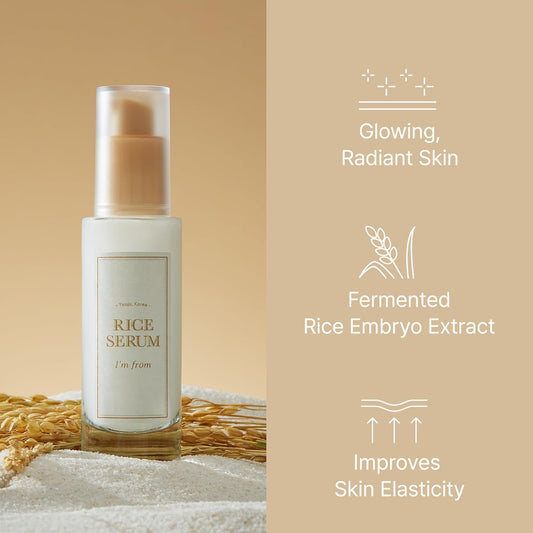 I'M From Rice Serum, 73% Fermented Rice Embryo Extract | Improve Hyperpigmentation, Boost Collagen, Vitality, Supply Nutrients To Skin With Vitamin B, Healthy Glow