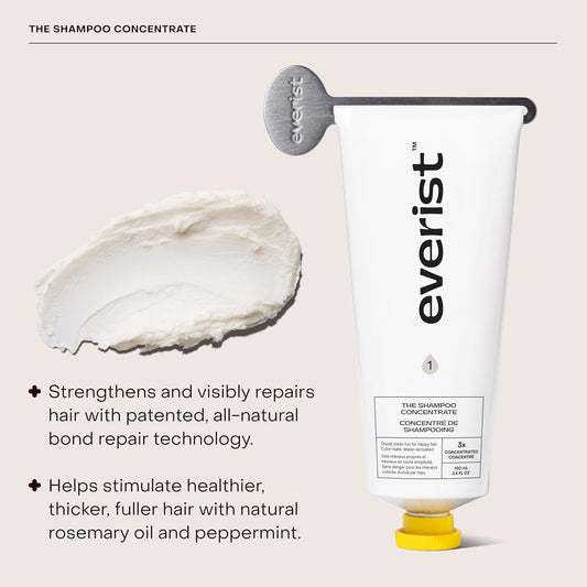 The Haircare Meets Skincare Set, Includes Shampoo & Deep Conditioner Concentrates, Strengthens & Repairs Hair, Hydrates & Soothes Scalp, Plant-Based & Color-Safe, 3.4 Fl Oz Each