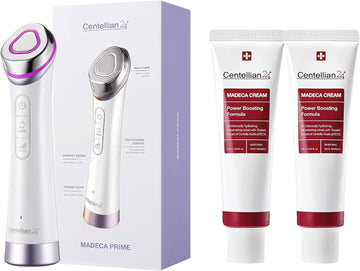 Centellian 24 Madeca Prime Facial Toning Device - 3-In-1 Light Microcurrent Device + Madeca Cream (Season 4, 1.7+1.7Fl Oz) - Centella Moisturizer With Teca For Dry & Sensitive Skin, Korean Skin Care