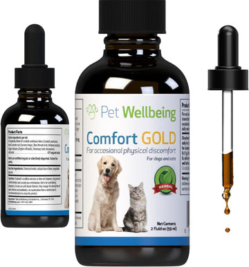 Pet Wellbeing Comfort Gold For Cats - Vet-Formulated - Supports Feline Physical Comfort - Natural Herbal Supplement 2 Oz (59 Ml)